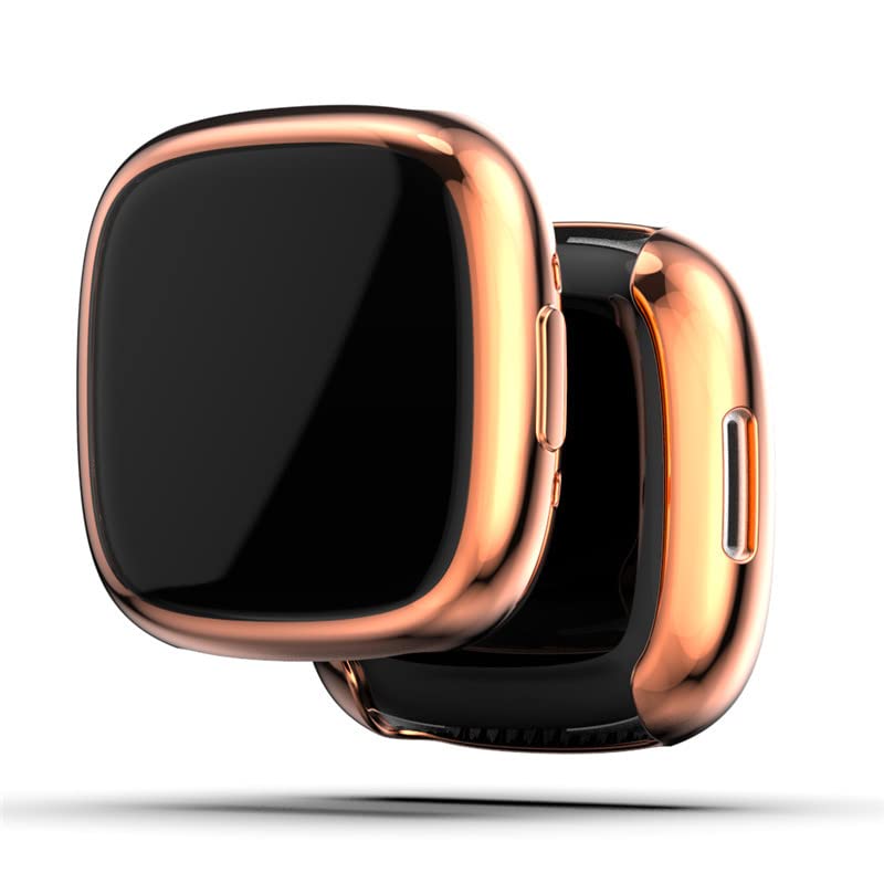 Acadeny [2 Unidades Funda Compatible con Fitbit Versa 4/Sense 2, Negro