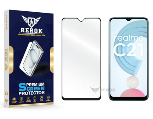 Image of Gorilla Tempered Glass Screen Protector Compatible with Realme C21 [Pack of 1] | Edge-to-Edge, Bubble-Free, Case Friendly, Easy Installation Kit