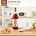 Soeos Sesame Oil, Toasted Sesame Seed Oil, 16.9 Fl Oz (500 ml), Nutty Flavor, Perfect for Asian Food, Noodles, Soup, Baking, and Stir-Fry