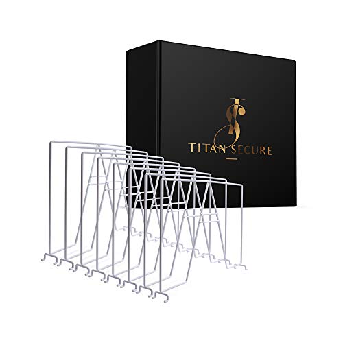 Titansecure 8 Pk White Wire Shelf Dividers For Closets On 12" Wire Shelves - Sturdiest Closet Organizer Takes Seconds To Install. Organize Your Bedroom, Bathroom And Much More #TOP1