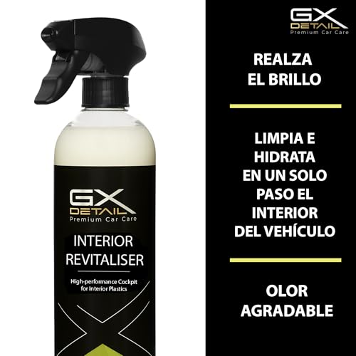 GxDetail – Kit Limpieza Coche con Accesorios – Limpiador de Tapicerías, Limpia Salpicaderos, Limpiaparabrisas, Incluye Accesorios de Limpieza de coche y Ambientador. Pack Limpieza Coche Profesional - imagen 4