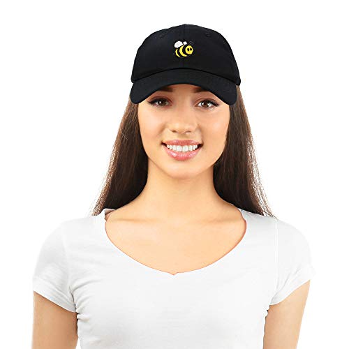 Dalix Bumble Bee Baseball Cap Dad Hat Embroidered Womens Girls In Black #TOP4