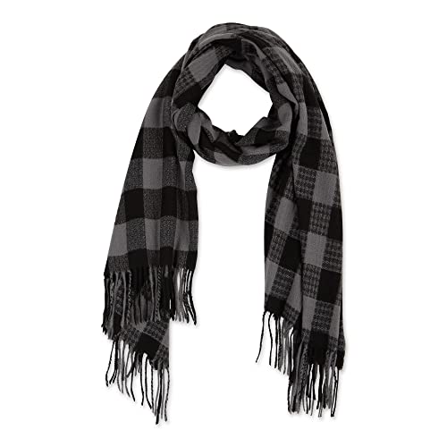 Hadley Wren Women's Plaid Fringe Scarf Collection