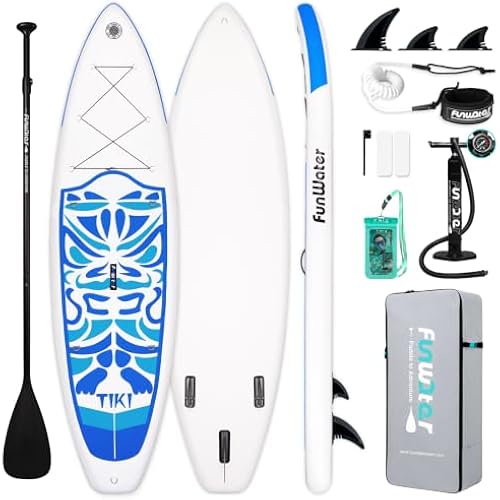 FunWater Inflatable Stand Up Paddle Board with Beginners SUP Accessories
