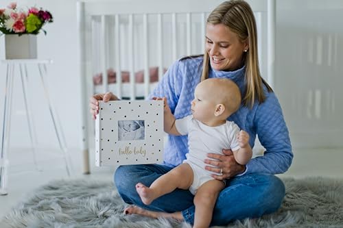 Pearhead Hello Baby Photo Album, Keepsake Book for New and Expecting Parents, Gender-Neutral Baby Accessory, Ideal Gift for Baby Shower, Holds 200 Pictures, Black and Gold Polka Dot by Pearhead - Image 7