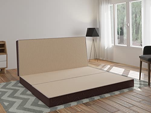 Image of Comforto Folding 4-Inch Queen Size Foam Mattress (72 x 60 x 4 Inches, Beige)