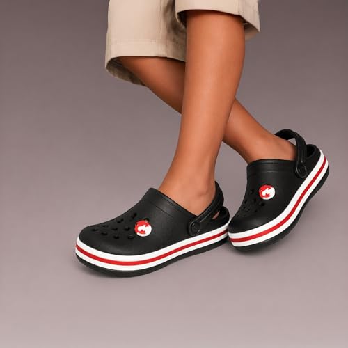 Image of NEOZ Casual Slingback Clogs for Kids with Soft Sole | Slip-On Breathable, Lightweight | Comfortable & Durable | Stylish Indoor & Outdoor Sandals Clogs for Kids