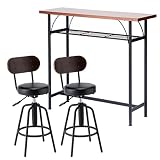 North Orange カウンター テーブル 3点セット 昇降式 カウンターチェア (ブラック) タムシリーズ