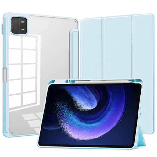 Xiaomi Pad 7 �p �P�[�X �w�ʃN���A ���� Xiaomi Pad 7 Pro 11.2�C���` �Ή� �J�o�[ �I�[�g�X���[�v�@�\�t�� �O�܂�X�^���h �ϏՌ� �y��,���u���[