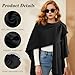 Pleneal Shawl Wraps for Women, Front Poncho Wrap Sweater Cross Open Poncho Wraps, Knitted Elegant Shawls for Fall Winter
