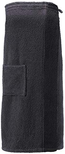 CelinaTex Funlike Kilt krótki S/M antracyt bordowy bawełna kilt do sauny frotte sarong ręcznik do sauny