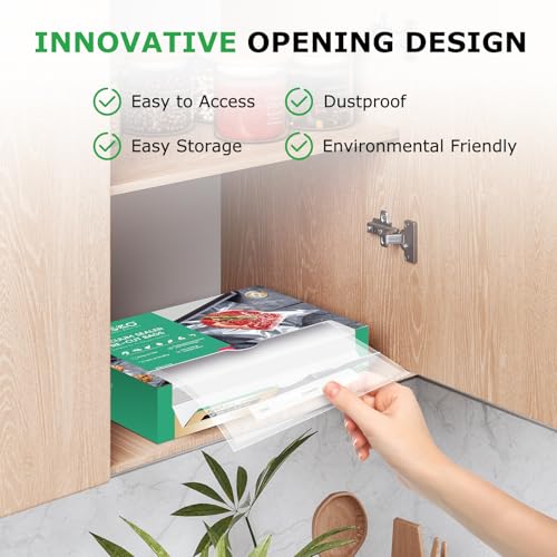 FRESKO 8"x12" Food Vacuum Sealer Bags, 120Pcs PreCut Bags for Food Vacuum Storage, Vacuum Seal Food Sealer Bags with BPA Free and Heavy Duty, Great for Sous Vide Bag Meal Prep