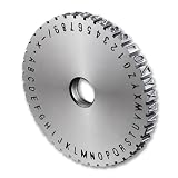 Manual Steel Character Wheel for Metal Label Stamping, 2‑6mm Font Height, 40 Characters (Numbers, Uppercase Letters, Symbols) – Nameplate Printing Tool(A,4mm)