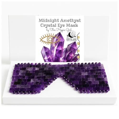 Máscara de amatista para ojeras y alivio de tensión en los ojos con cristal natural de spa