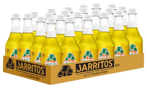 Jarritos Pineapple Soda, 24 Pack of 17.7 oz Bottles (524ml), Authentic Mexican Soft Drink, Tropical Pineapple Flavor