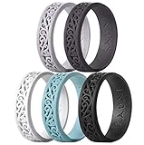 KAUAI Silicone Rings for Women. Pretty, Stackable, Thin, Soft Engagement, Promise Rubber, Womens...