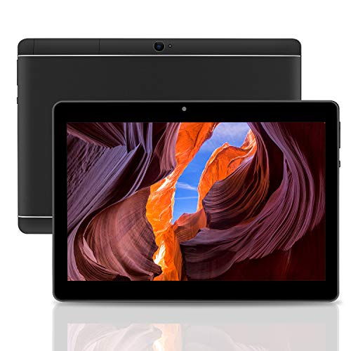 Android Tablet 10 Pulgadas Android 10.0 OS, 3G Unlocked Tablet with Dual SIM Card Slots, FHD IPS Screen, 4GB RAM, 64GB ROM, Quad Core, 5.0 MP Front + 8.0 MP Rear Camera, Bluetooth, GPS,Wi-Fi