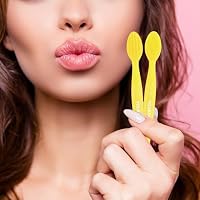 Lip Scrub Brush,Double-Sided Silicone Exfoliating Lip Brush Tool for Smoother and Fuller Lip Appearance,Yellow,2pcs — image 8
