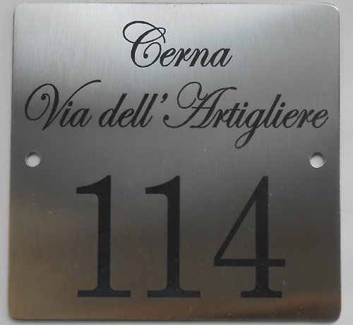 Guizzo Creart Targhetta in Acciaio Inox