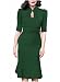Destinas Women's Vintage Style Retro 1940s Shirtwaist Flared Tea Dress S Green