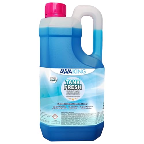Líquido Autocaravana Tank Fresh 2L AWAKING, Liquido Aditivo Aguas Grises, Desagües, Duchas,Caravanas, Autocaravanas, Campers, El embalaje puede variar
