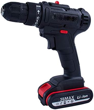 1 Set 36V Hand Drill Electric Screw Driver Household Rechargeable Lithium Electric Drill Multifunctional Electric Drill Set for Home Improvement Tools ï¼ˆwith Plastic Box, US Plug)
