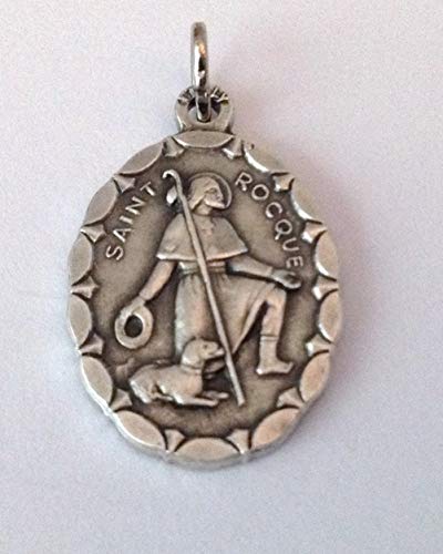 Owalna medala Świętego Rachusa MonTPELLIER - medale ochrony - 100% Made in Italy