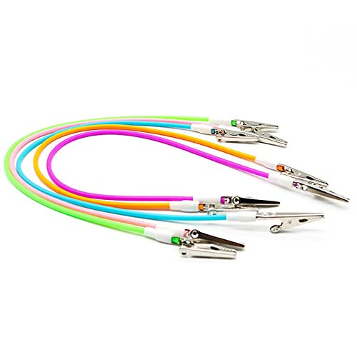 10 Pack Dental Bib Clips - Clamp Holders For Dental Bibs Or Napkins - Disposable Silicone Chain And Clip Bib Holder - Blue, Green, Pink, Purple, Orange (2 Of Each Color) #TOP1