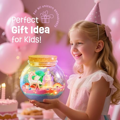 Miniatura 6 de Regalos De Unicornio Para Niñas - Kit De Terrario De Unicornio Para Niños - Regalo De Cumpleaños Para Niñas 4 5 6 7 8-12 Años - Juguetes De Unicornio Para Niñas - Kit De Arte Y Manualidades Para Niños