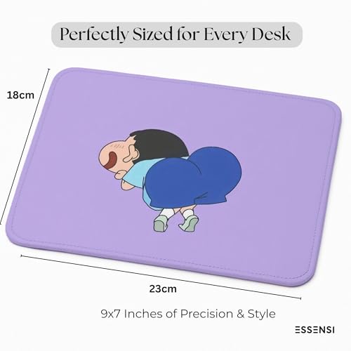 Image of Mouse Pad for Laptop & Desktop | 9x7 Inch Anti-Fray Stitched Edges | Non-Slip Rubber Base | Desk Setup Accessory for Students, Gamers & Professionals (Shinbun)