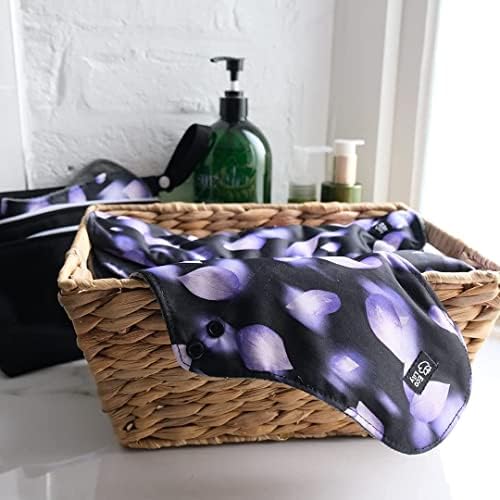 Eco Lily Reusable Sanitary Pads (6Pk for Heavy Flow)  Odour-Absorbing Charcoal Bamboo Pads for Women Sanitary Towels  Reusable Pads Menstrual with Waterproof Wet Bag