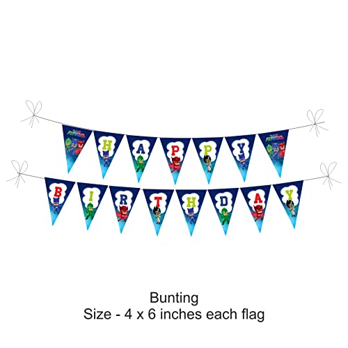 Image of PRETTY UR PARTY Pj Masks Party Decorations Kit - 70 Pcs Includes Banner,Balloons,Centerpiece,Danglers,Pj Masks Birthday Party Supplies,Pj Masks Birthday Party Decor,Birthday Banner For Kids