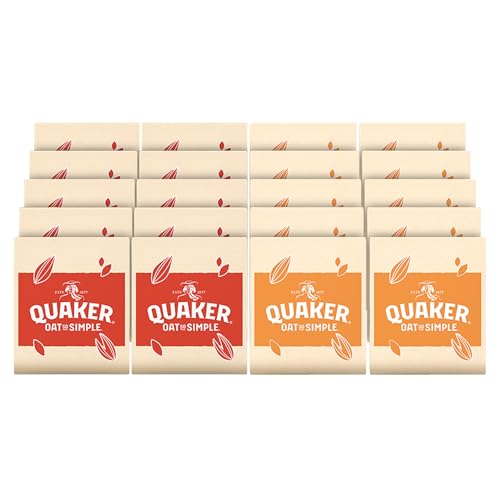 Image of Quaker Oat So Simple Porridge Sachets – 10x Original (27g) + 10x Golden Syrup (36g) – Microwaveable Wholegrain Oats – High Fibre, Ready in 2 Minutes – Breakfast Variety Pack