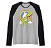 Rainbow Unicorn Riding T rex - Dinosaur Boys Girls Men Women Raglan Baseball Tee