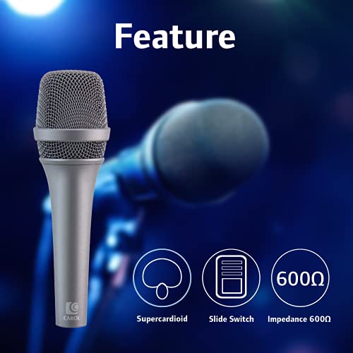 Carol Dynamic Microphone Vocal With Super-Cardiod Unidirectional, Top Choice For Live Stage Performance Noise Cancelling Ahnc Technology, P-1 Grey #TOP2