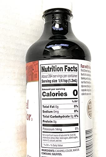 16Oz Caramel Food Color By First Street Brand, One Bottle #TOP1