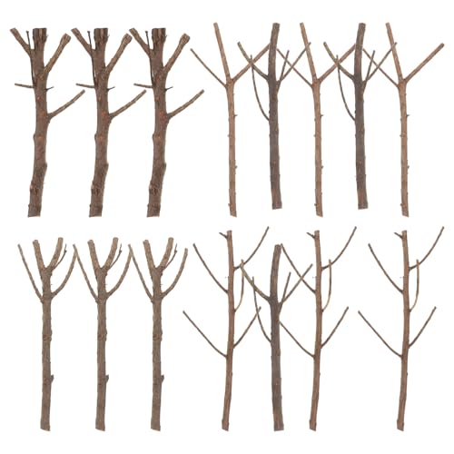 LALAFINA 15Pcs DIY Wooden Sticks for Christmas Crafts Creative Pine Cones and Photo Props for Art Projects Decoration and Crafting Activities