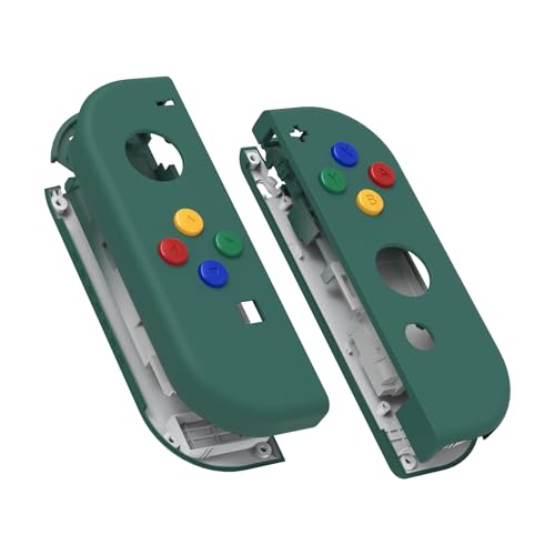 Cover Joycon Scocca Tasti DIY Ricambio per Nintendo OLED Shell Grip Custodia Case Guscio Pulsanti per Joystick Controller Senza Joycon-Verde Pino