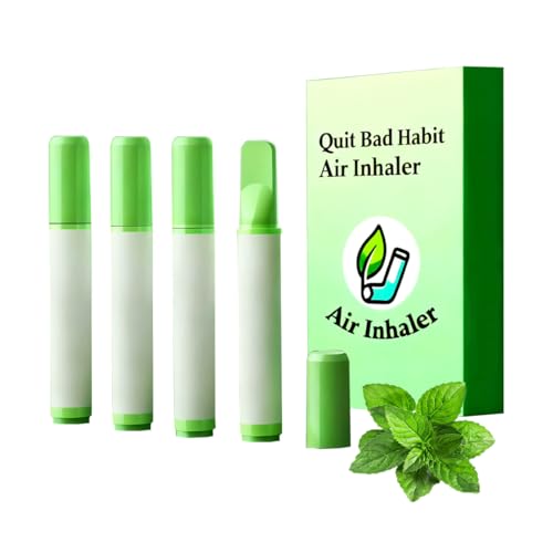 Natural Smokeless Inhaler with Extracts of Mint for Pure Breath Free and Oral Fixation Aids