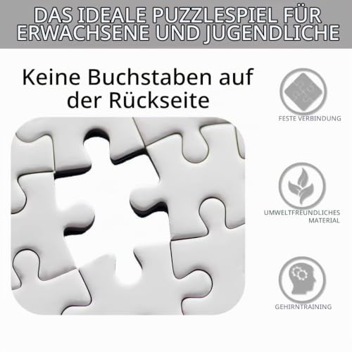 Tucocoo Schwarze Katze Puzzle 1000 Teile, abstraktes Rosa-Grün-Kätzchen-DiY-Set für Hausdeko und Sammlung… – Ansicht 5