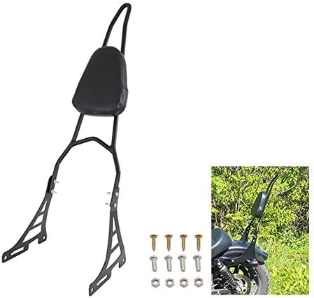 AUFER Sissy Bar Cushion Pad Backrest, for Sportster XL 883 1200 2004-2018, Detachable