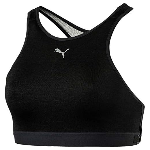 PUMA Pwrun Fast Reggiseno Sportivo, Donna, Black Heather, S