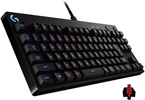 Logicool G PRO Gaming Keyboard G-PKB-002LNd Numeric Keypadless, Linear Red Axis, Quiet Typing, GX Switch, Wired Gaming, Mechanical Keyboard, Japanese Layout, LIGHTSYNC, RGB Charging, Detachable Cable,