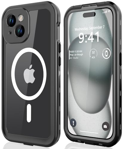 Coque étanche iPhone 15 Plus pour éviter les bris d'écran et infiltrations d'eau IP68 antichoc