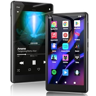 RUIZU 163GB MP3 Player with Bluetooth and WiFi, 4.5" IPS Touchscreen, Parental Control Music Player with Spotify, Speaker, Apple Amazon Music, YouTube, Android 13 MP4 Player for Kids, 1TB MicroSD Card