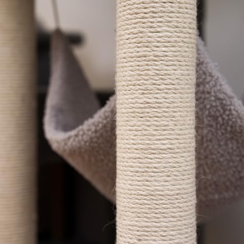 Árbol para Gatos 67in, Torre Rascador Multi-Niveles Gris miniatura 5