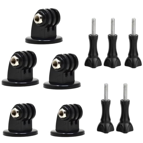 Image of Action Pro Tripod Mount Adapter with Thumb Screw Compatible with GoPro Hero 13 /12 /11 /10 /9 /8 /7 /6 /5 /4, SJCAM, Akaso, DJI Osmo, Insta360 Action Cameras (Pack of 5)