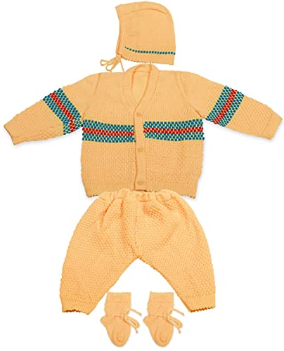 Image of CUBS & HUGS Baby Knitted Sweater, Leggings, Cap & Booties