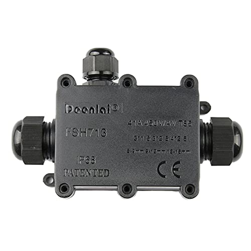 CENPEK 2 uds Impermeable al Aire Libre Externo de 3 vías Caja de Conexiones eléctricas Cable subterráneo Cables de línea protección del Conector del Cable de alimentación