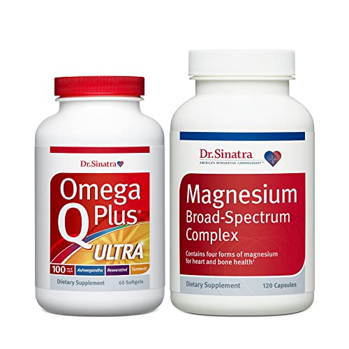 Dr. Sinatra’s Omega Q Plus Ultra With 100 Mg Of Coq10 And Stress-Reducing Ashwagandha Plus Magnesium Broad-Spectrum Complex Ultimate Heart Health Bundle | Advanced Cardiovascular Support #TOP25